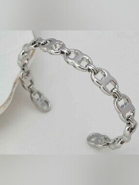 Sterling Silver Link Bracelet - Sleek Silver Women's Accessory